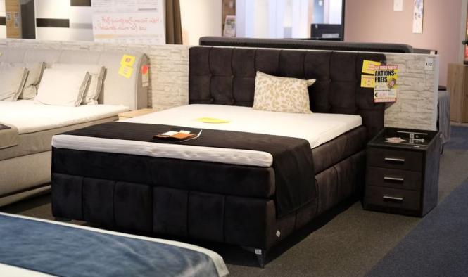 Pleinfeld Abverkauf Boxspringbett / 160x200 / Espresso günstig online kaufen