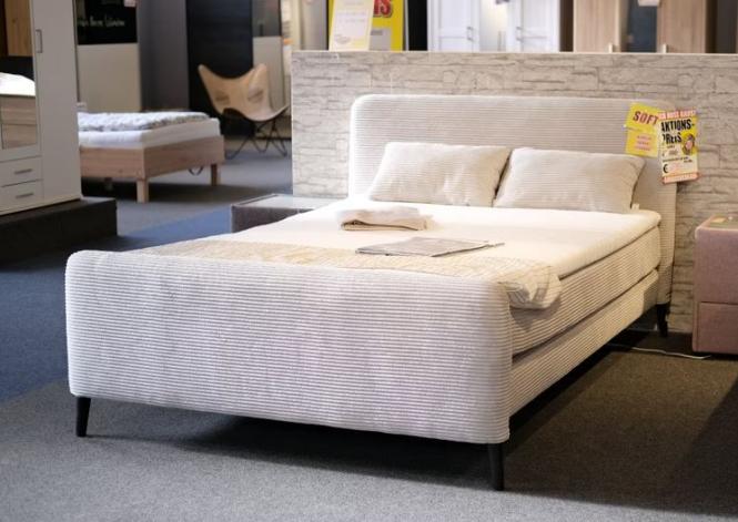 Pleinfeld Abverkauf Polsterbett/Cord/140/Beige günstig online kaufen