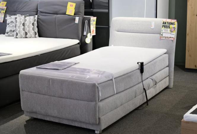 Pleinfeld Abverkauf Boxspringbett / 100x200 / Grau günstig online kaufen