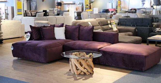 Pleinfeld Abverkauf Wohnlandschaft/Couch/Sofa/Purple günstig online kaufen