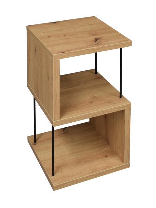 Standregal 2 Ablagefächer ca. 33 x 65 cm Asteiche Dekor günstig online kaufen