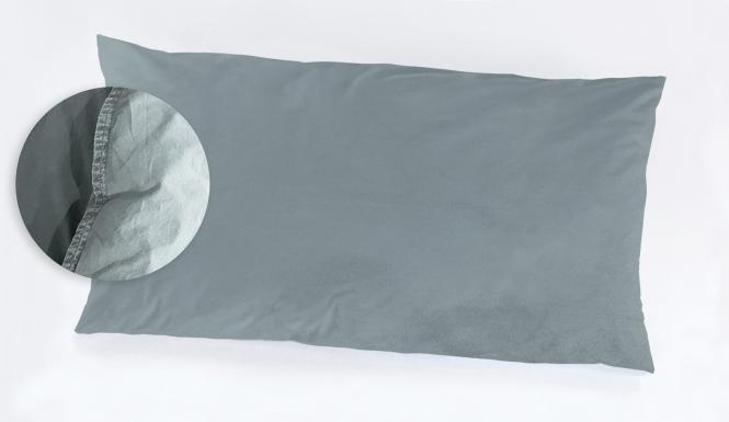 2er Set 40x80 Renforce Kissenhülle von H.G. Hahn Grau / Grün günstig online kaufen