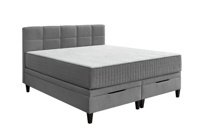 Boxspringbett ca. 180x200 cm mit Bettkasten und Topper H2/H3 wendbar anthra günstig online kaufen