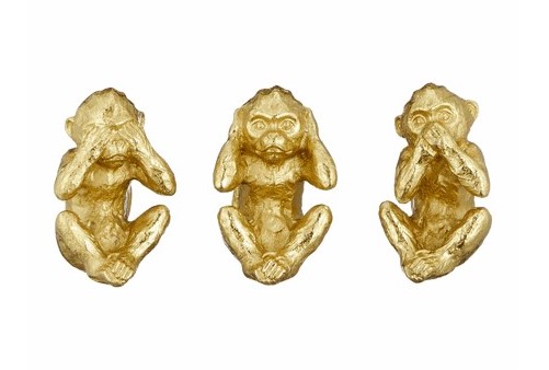 Deko-Figur 1 Stück ca. 6x10x6 Cm AFFE Goldfarbig günstig online kaufen