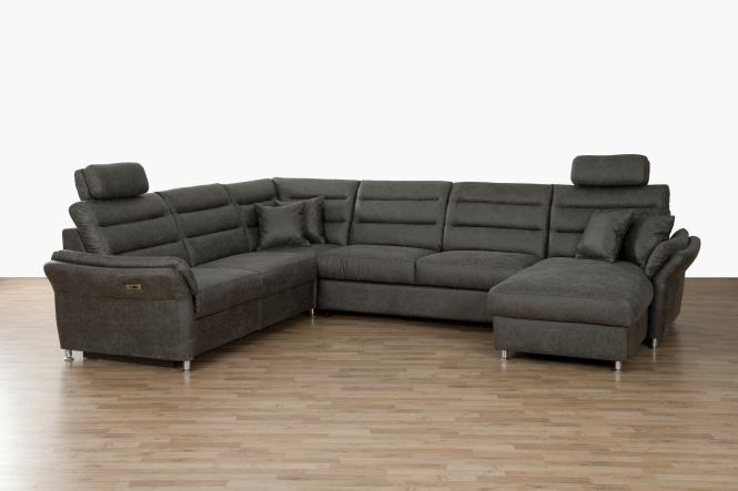 Wohnlandschaft mit Schlaffunktion und Relaxfunktion elektrisch verstellbar günstig online kaufen