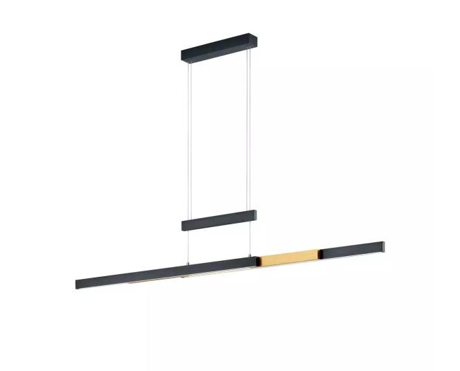 LED-Pendelleuchte 1x45W Messing 1 Stück Metall Schwarz, Gelb günstig online kaufen