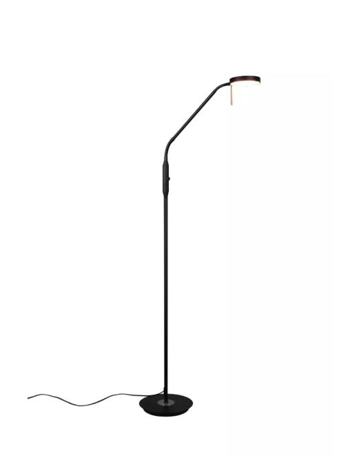 LED-Stehlampe ca. 145 cm hoch Metall Schwarz 1 Stück Metall Schwarz günstig online kaufen