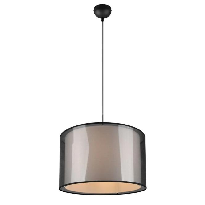 Pendelleuchte 1xE27 1 Stück Metall Schwarz, Weiß günstig online kaufen