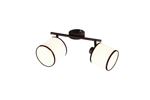 Spot 2xE14 Metall Schwarz Matt / Weiß günstig online kaufen