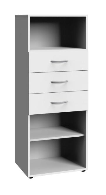 Regal Breite ca. 30 cm inkl. 3 Schubladen MULTIRAUMKONZEPT von Wimex / Weiß günstig online kaufen