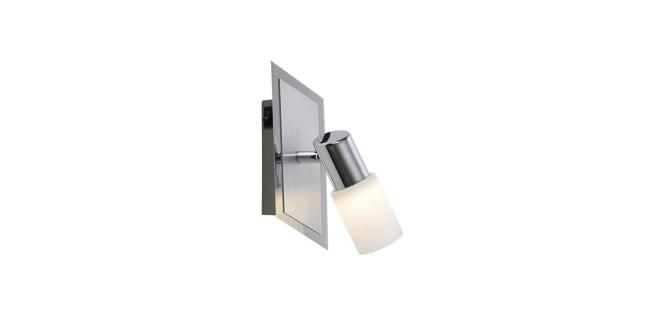 Spot 1x4,3W Aluminium gebürstet 1 Stück Aluminium / Glas Hellgrau, Weiß günstig online kaufen