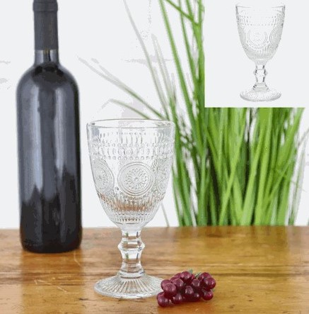 Weinglas 1 Stück Transparent ca. 300 ml MANDALA Glas günstig online kaufen