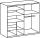 Schwebetürenschrank 180 cm 2-türig BAMBERG von Wimex Graphit mit Absätzen in Flagstaff-Eiche-Nachbildung - 2