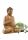 Dekofigur Buddha klein 1 Stück MALI Suar Holz Natur Hellbraun - 2
