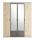Kleiderschrank 160 breit mit Spiegel und Schubladen CHICAGO Artisan Eiche / Anthrazit - 2
