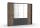 Kleiderschrank 250 cm breit mit Schubladen und Spiegel Dunkelbraun Grau WINNIPEG - 2
