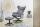 Relax Chair inkl Hocker VERONA von Pro Com Samt grau - 2