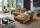 Sofa Industrial Stil Lederoptik mit Relaxfunktion 287 x 180 cm Ocker Braun Morelli - 2
