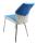 Stuhl XARA ergonomisch in 2er Set Blau / Weiß - 2