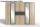 Drehtürenschrank 8-türig, inkl. 2 Spiegeltüren DIVER von Wimex Hickory Oak NB / Graphit - 3