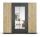 Kleiderschrank mit Spiegel Grau metallic / Eiche Artisan 226 cm breit BORNEO - 3