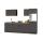 Küchenblock 290 inkl E-Geräte von PKM autark (3 tlg) MAILAND von Held Möbel Graphit / Eiche Sonoma - 3