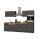 Küchenblock 300 inkl E-Geräte von PKM Induktion autark (4 tlg) MAILAND von Held Möbel Graphit / Eiche Sonoma - 3