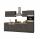 Küchenblock 300 inkl E-Geräte von PKM inkl Kaminhaube autark (4 tlg) MAILAND von Held Möbel Graphit / Eiche Sonoma - 3
