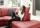 Sofa Relaxfunktion elektrisch ausfahrbar L-Form 284 x 244 cm Lederoptik Rot Luna - 3