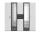 Drehtürenschrank mit Spiegel 225 cm breit DIVER Weiß / Graphit - 4