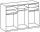 Schwebetürenschrank 2-türig mit Glaselementen Breite ca. 270 cm ALTONA 2 von Wimex Graphit / Glas Grey - 4