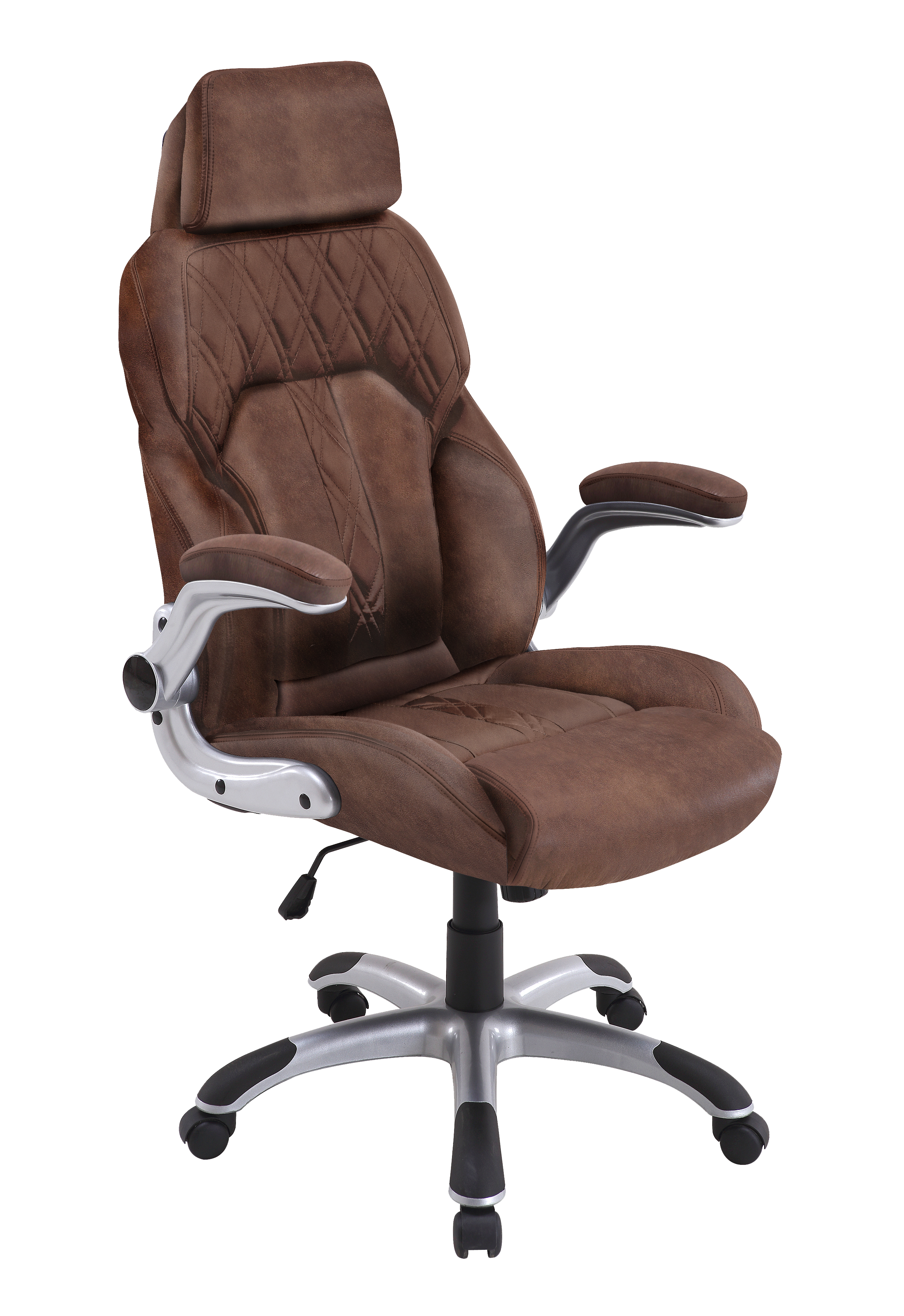 Luxus-Chefsessel Chefsessel, multifunktionale 3D-Armlehne, Verstellbarer,  anhebbarer, drehbarer Computersitz (braun)
